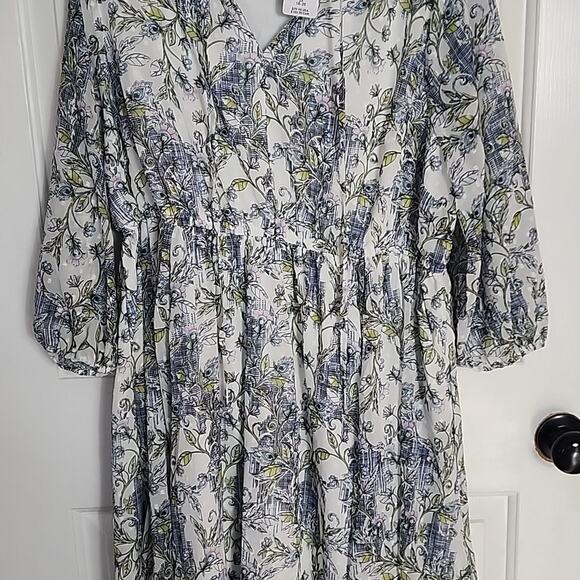 Torrid Pristine Floral Mini Clip Dot Front Keyhole Dress, NWT - Picture 3 of 8